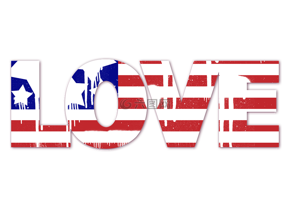 美国,我们的标志,爱
