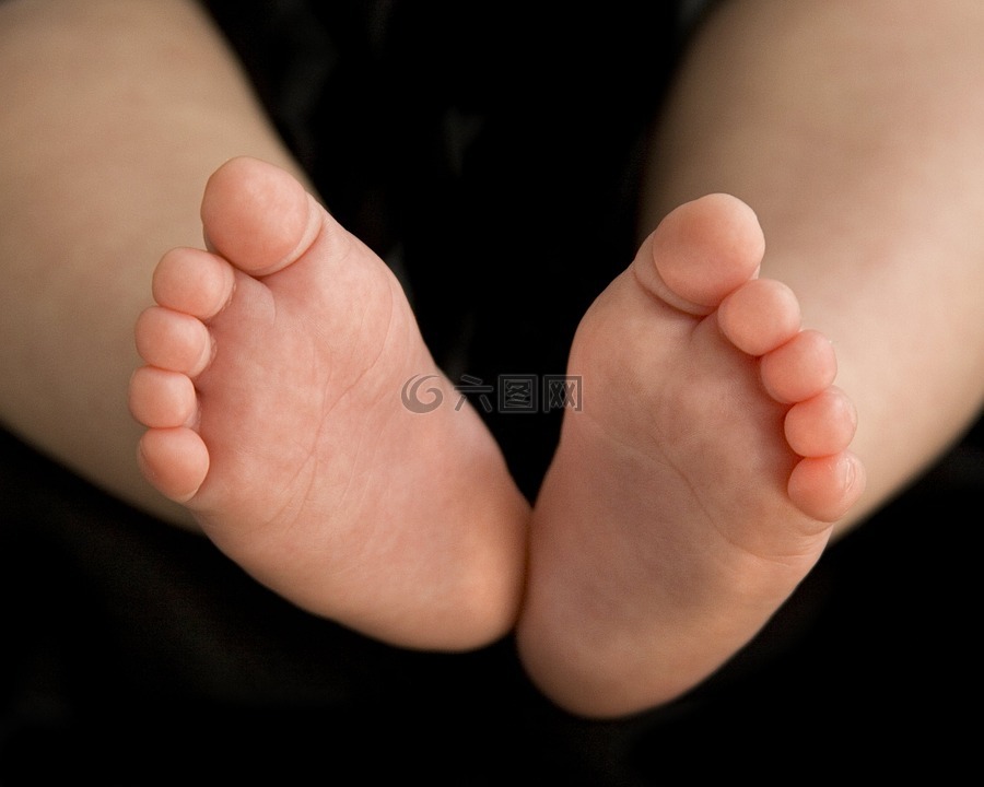 婴儿,脚,脚趾