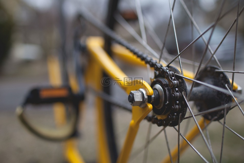自行车,循环,骑自行车