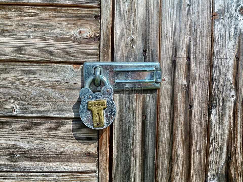 花园棚,闩锁,锁