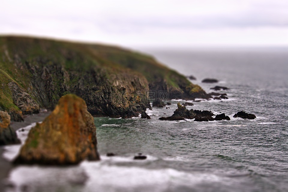 爱尔兰,悬崖,水景