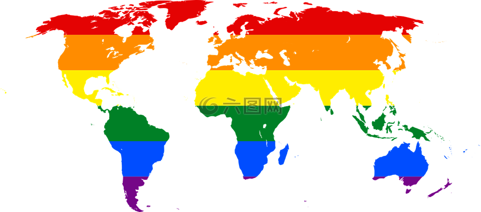 彩虹世界地图,符号 lgbt,glbt