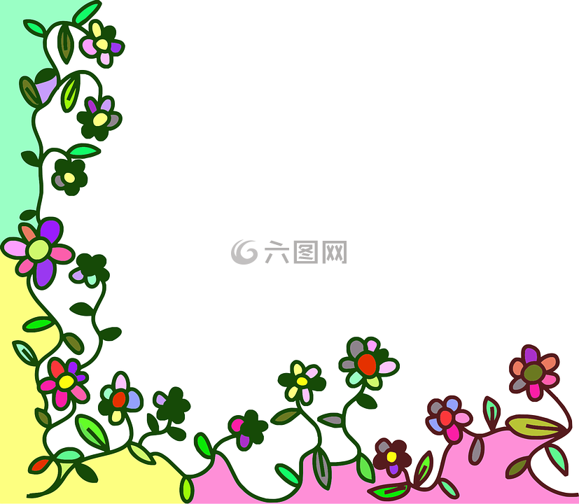 鲜花,花的,涂鸦