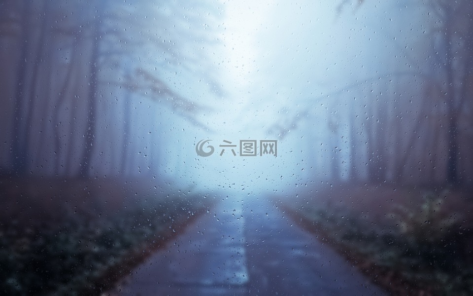 下雨天,秋,胡同