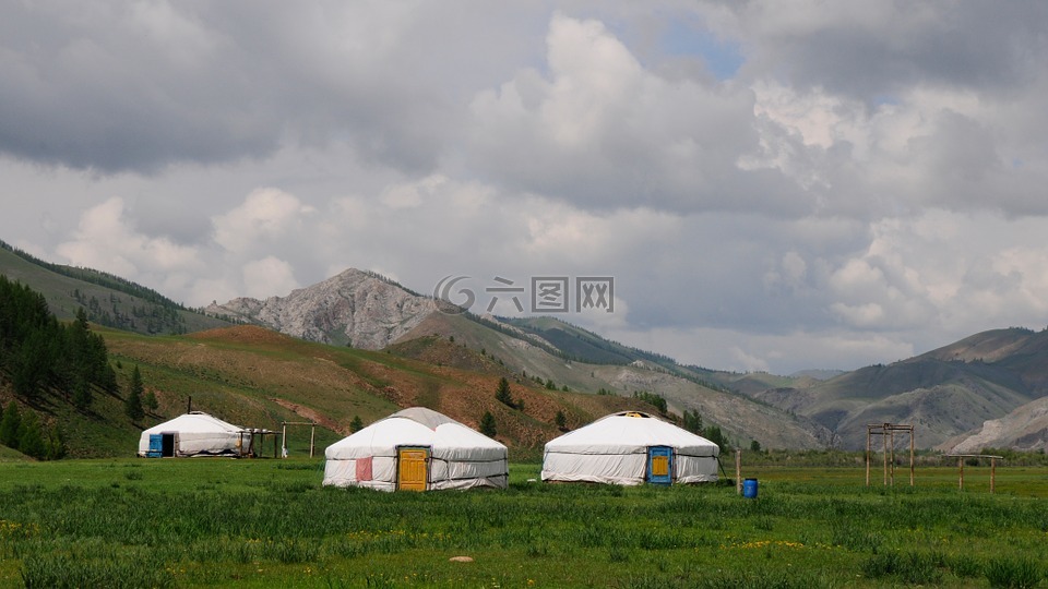游牧生活,蒙古包,景观