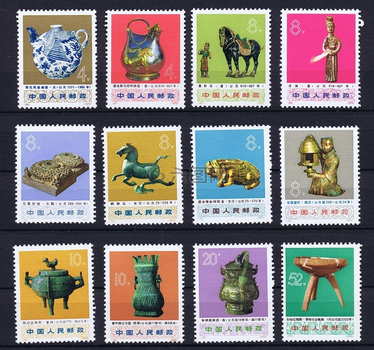贴上邮票,中国,文章