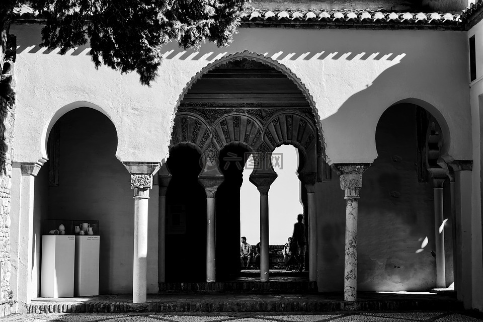 alcazaba,阿拉伯语,拱门