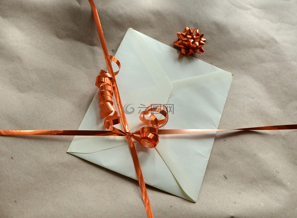 礼物,包装纸,信封