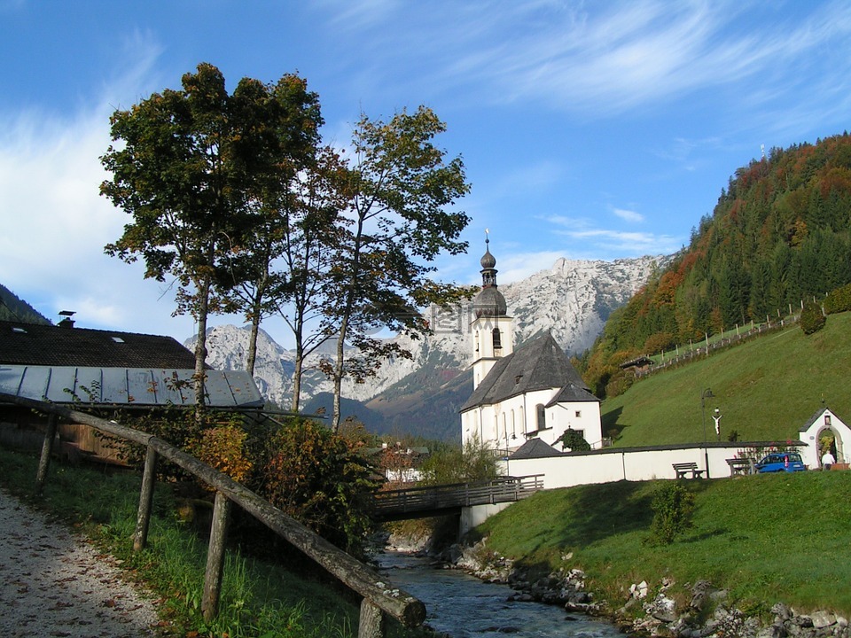 教会,拉姆绍,berchtesgadener 土地