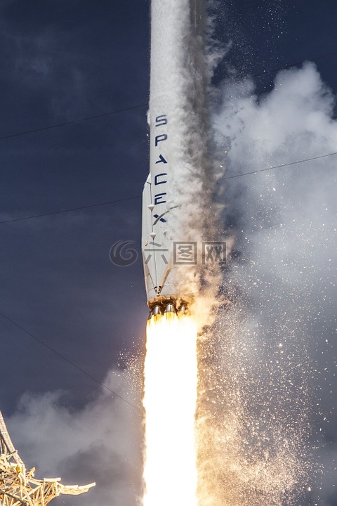 火箭发射,spacex公司,升空