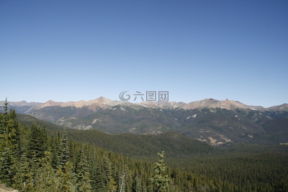 chilcotin 山,加拿大,远景