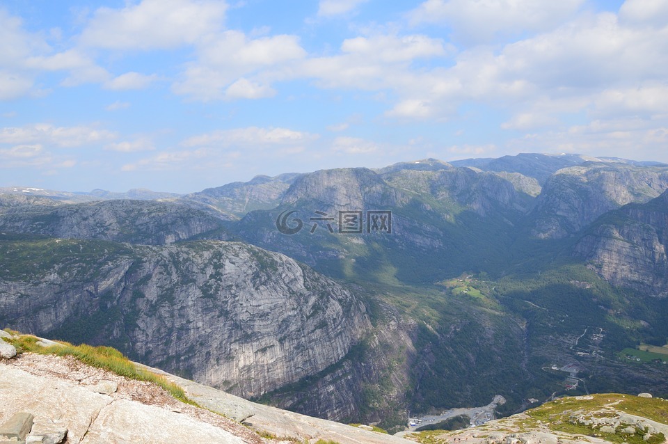 挪威,谢拉格山,lysebotn