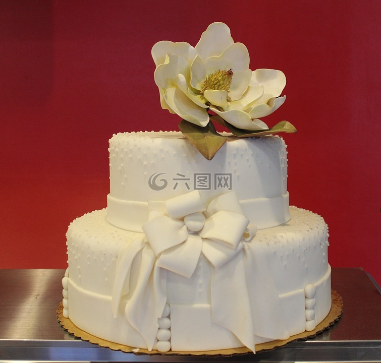 蛋糕,婚礼,花