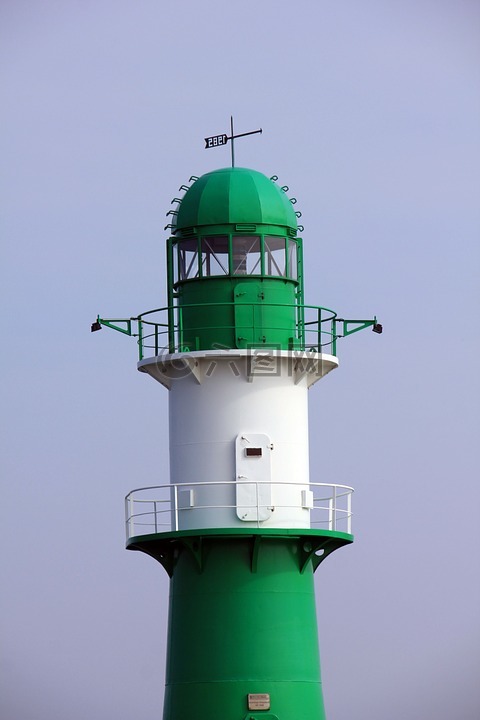 灯塔,条纹,绿色