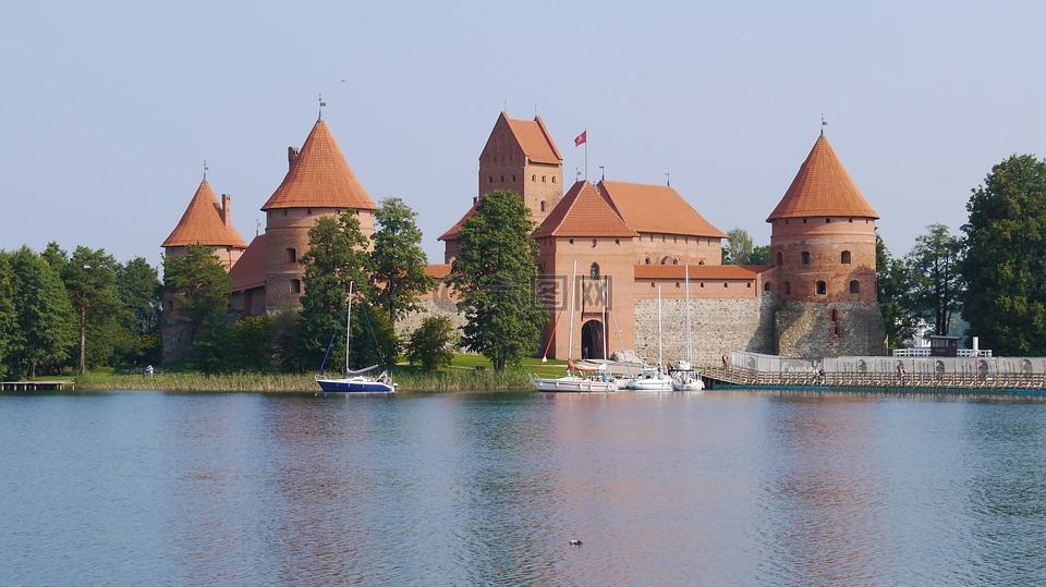 特拉凯城堡,湖,欧洲