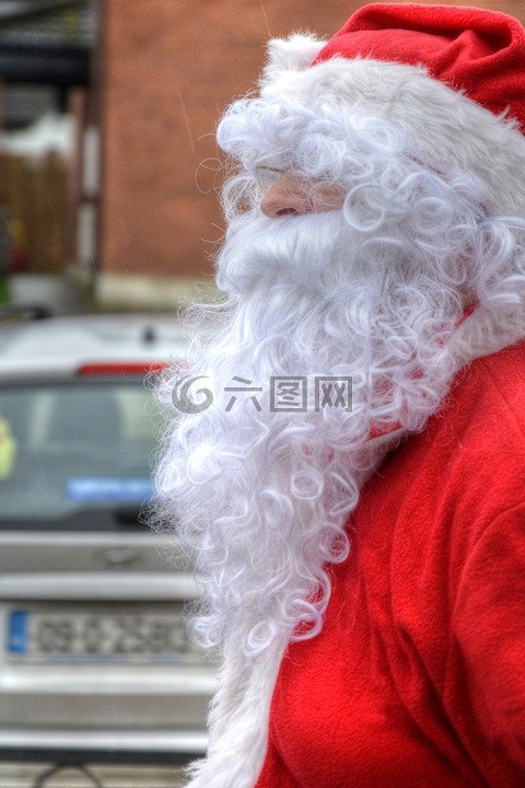 圣诞老人,礼物,红色外套