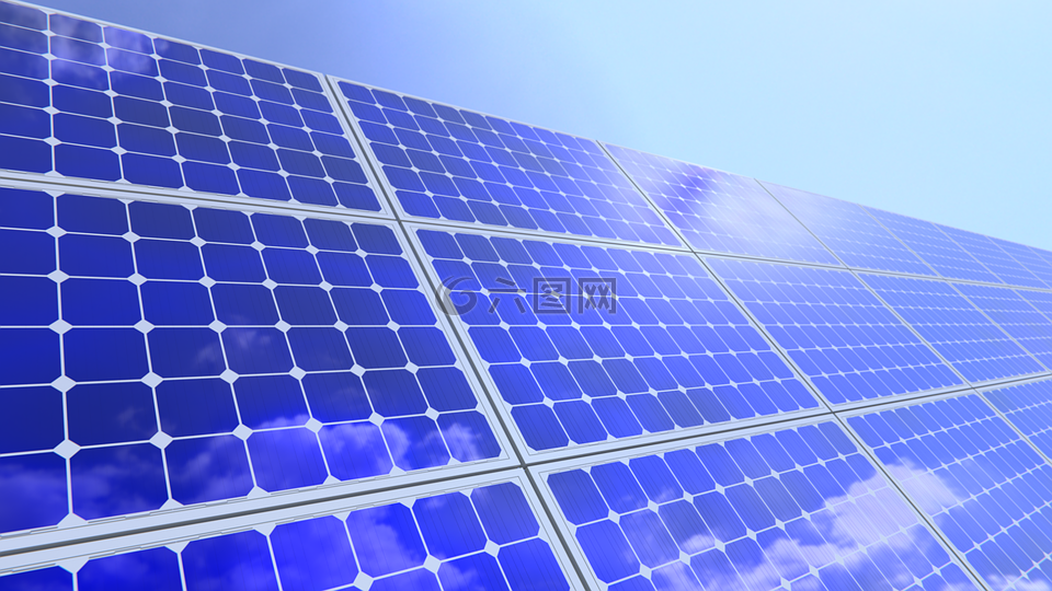 太阳能电池板,太阳,电力