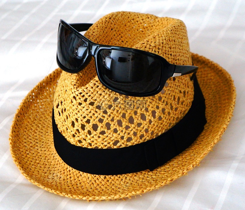 帽子,草帽,夏天