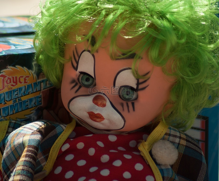 小丑,娃娃,跳蚤市场