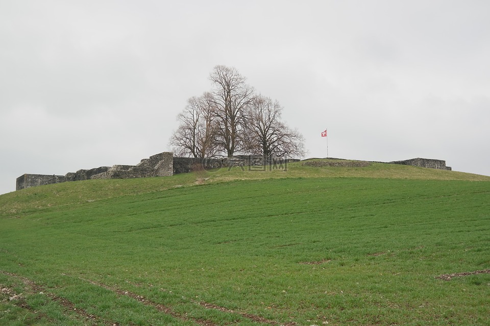 城堡,起见 irgenhausen,罗马堡垒