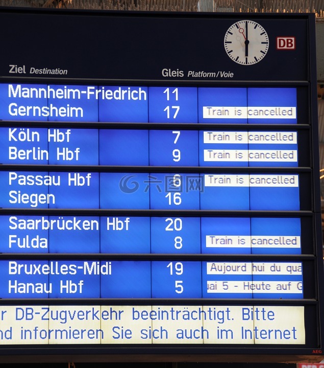 德国铁路,火车站,铁路罢工