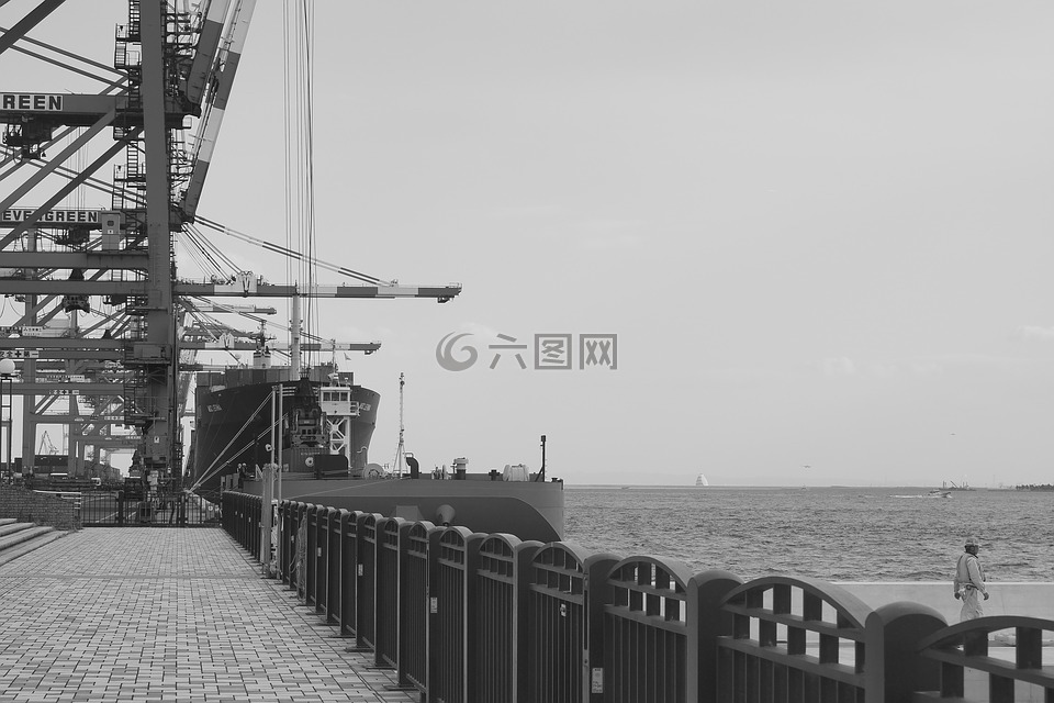 集装箱船,东京湾,防波堤