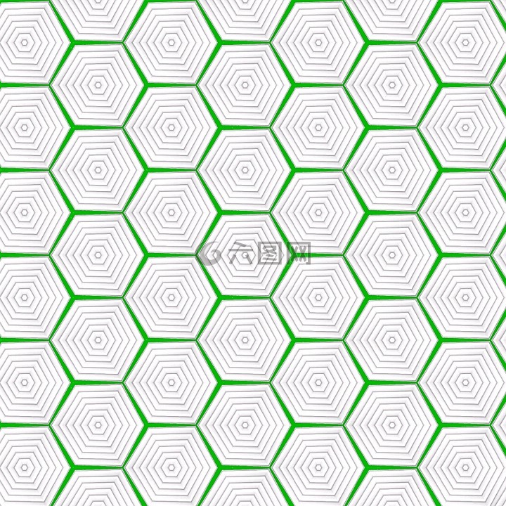 几何,蜂巢图案,绿色