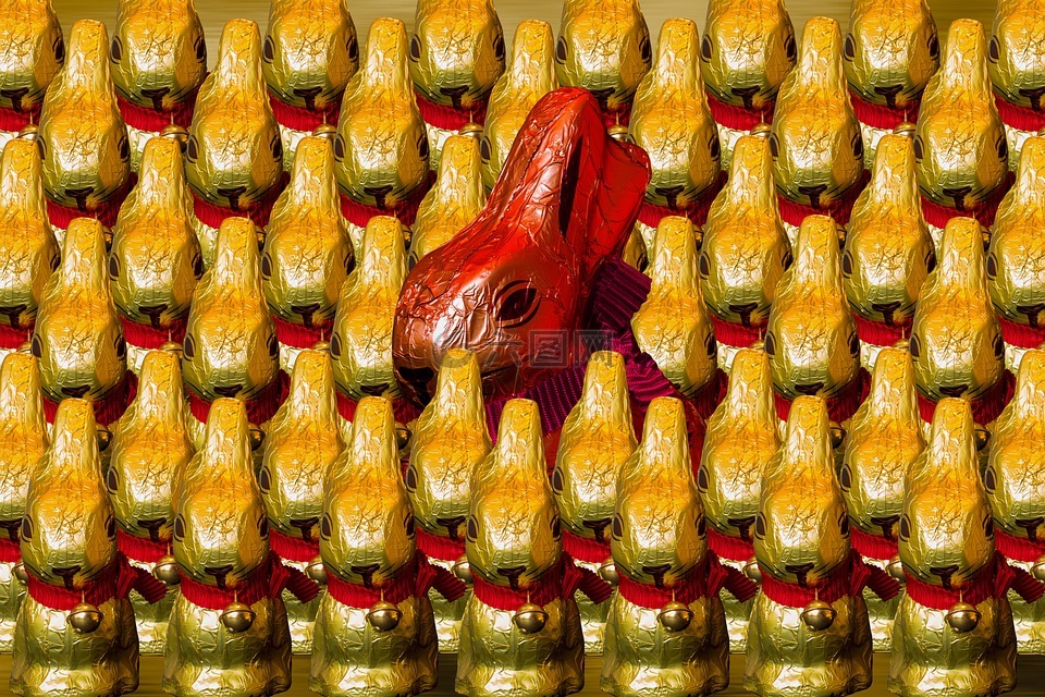 复活节,复活节兔子,巧克力