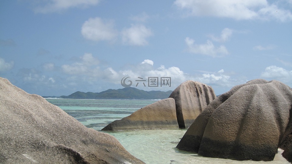 塞舌尔,花岗岩岩石,岛
