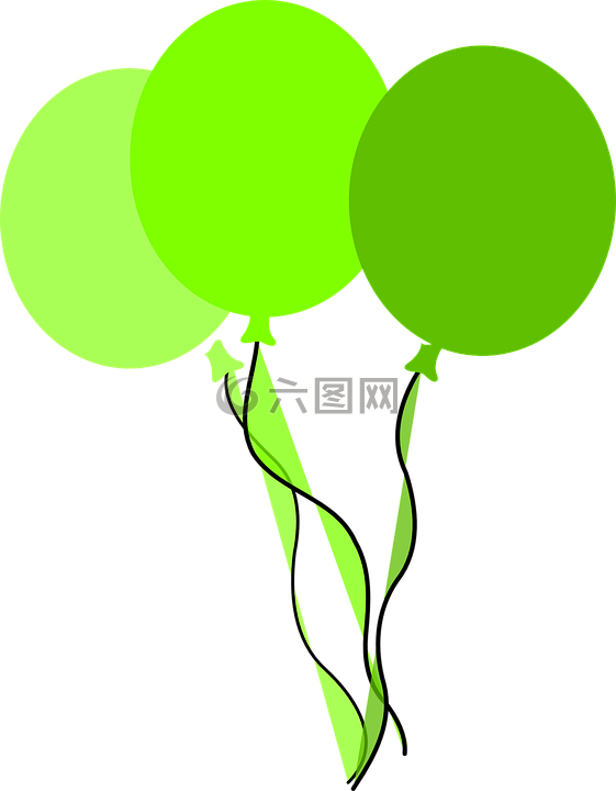 气球,绿色,生日聚会