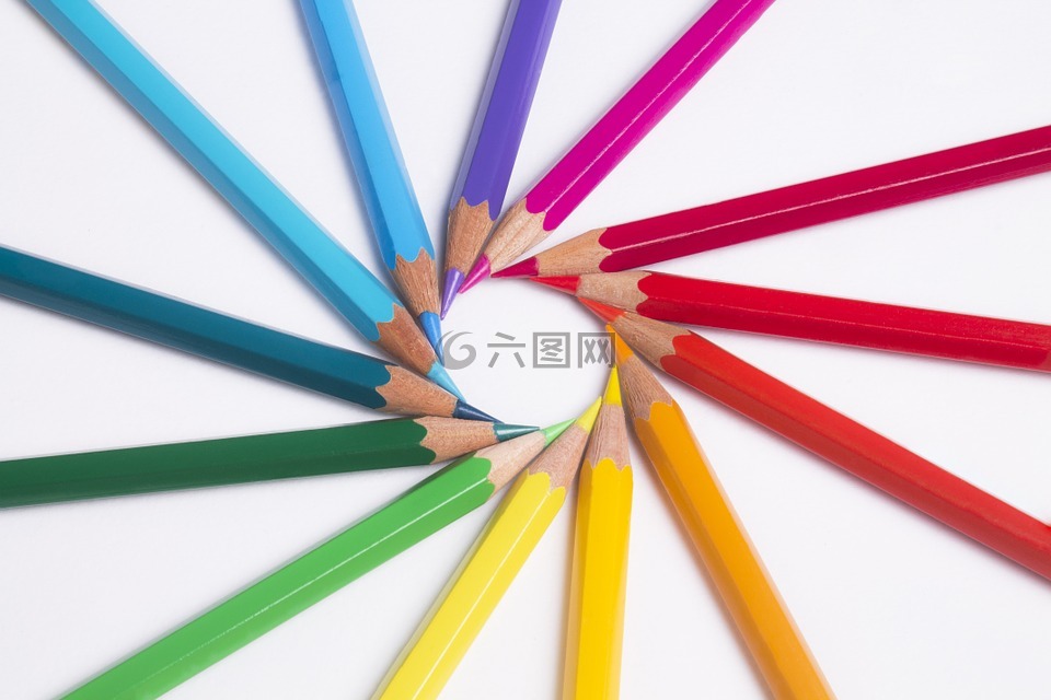 铅笔,颜色,粉彩