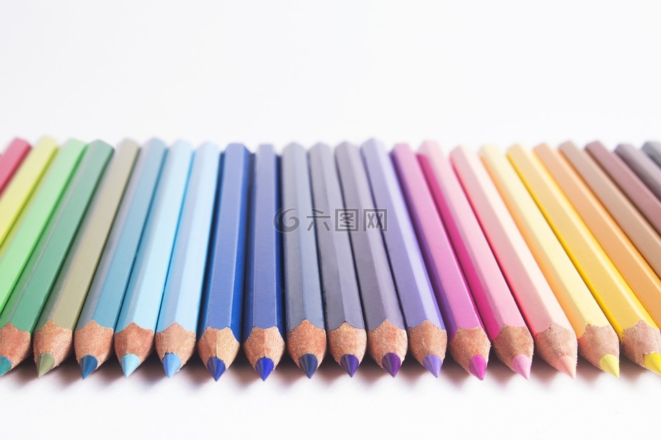 铅笔,颜色,粉彩