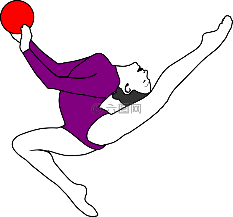 球,艺术体操,播放