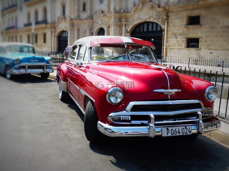 哈瓦那,古巴,汽车