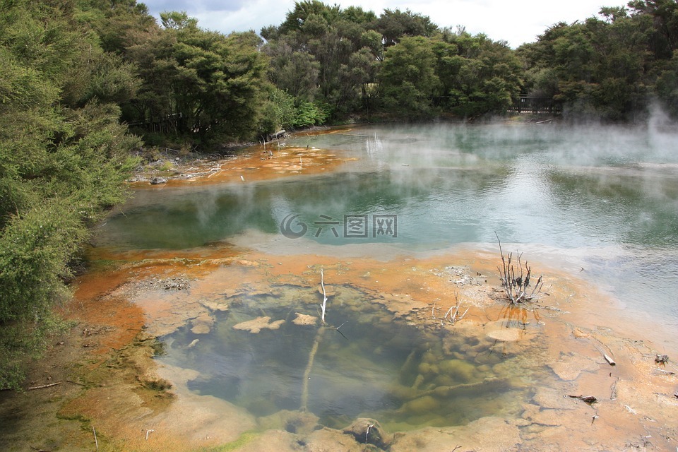 蒸汽 火山 温泉高清图库素材免费下载 图片编号 六图网