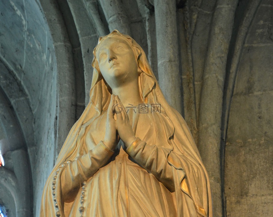 雕像,圣洁的圣母,玛丽