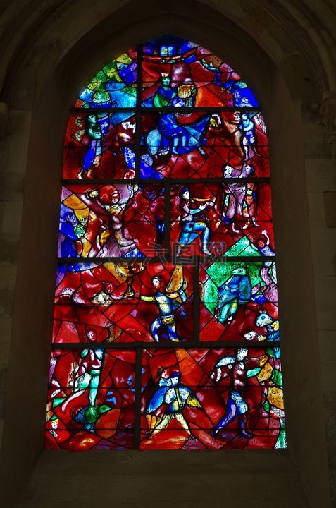 夏加尔,教会窗口,玻璃艺术