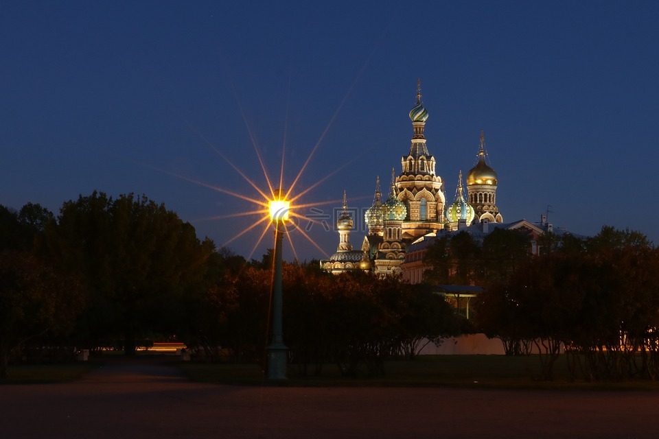 圣 · 彼得堡,俄罗斯,夜