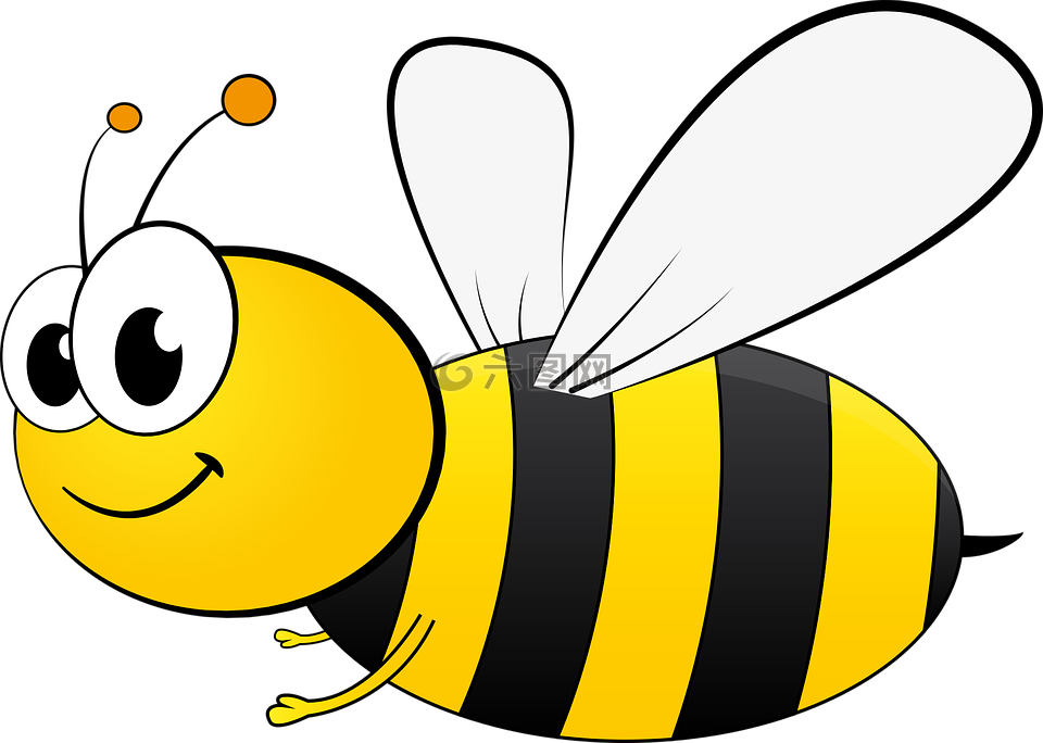 蜜蜂,双向,卡通