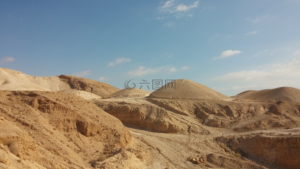 沙,沙漠,犹太的沙漠