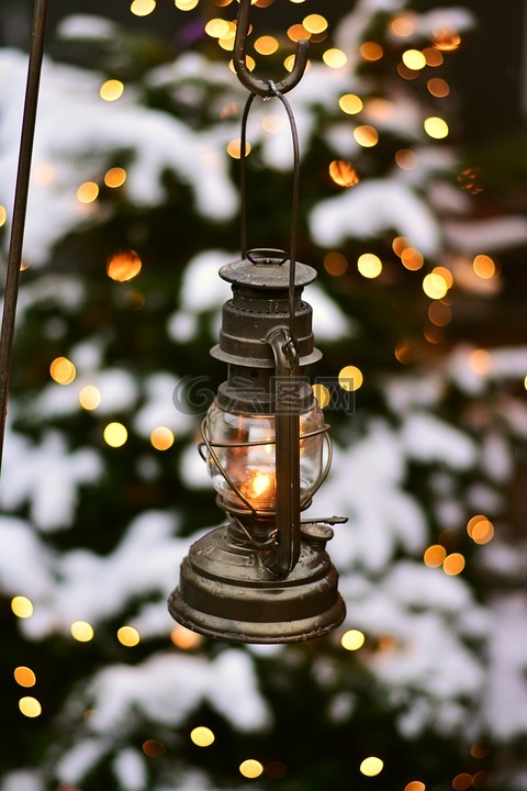 灯笼,圣诞节,煤油灯