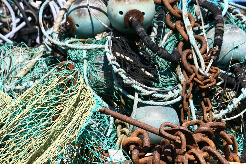捕鱼业,海港氛围,绳