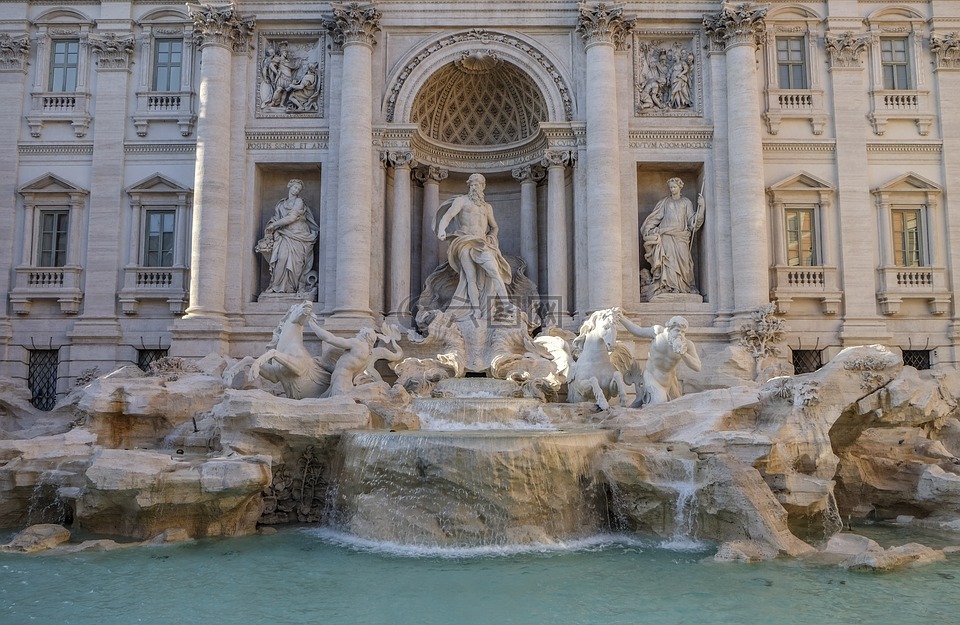 特雷维喷泉,喷泉,罗马
