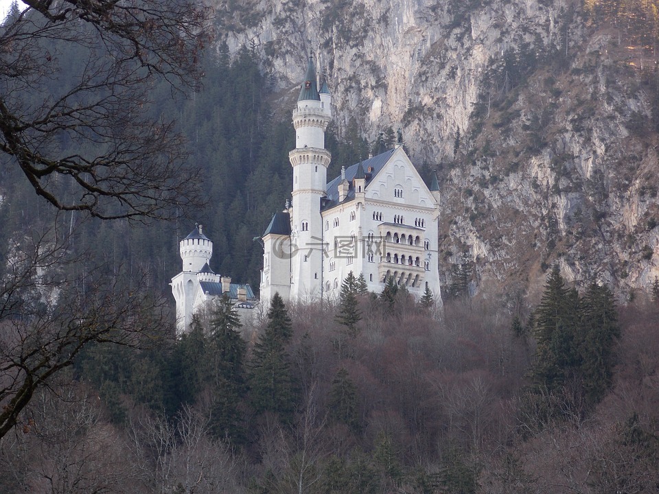 新天鹅堡,城堡,童话城堡