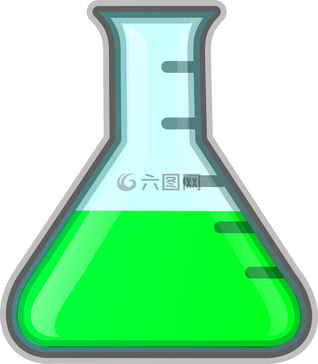 锥形烧瓶,化学,绿色