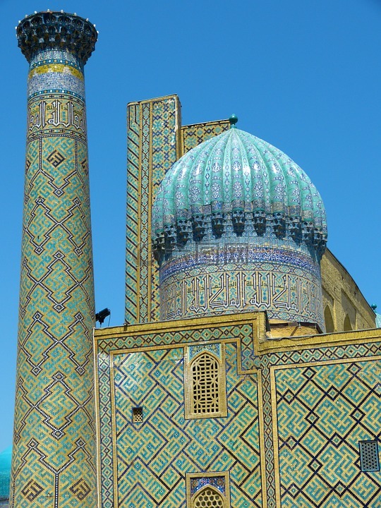 撒马尔罕,registan 广场,乌兹别克斯坦
