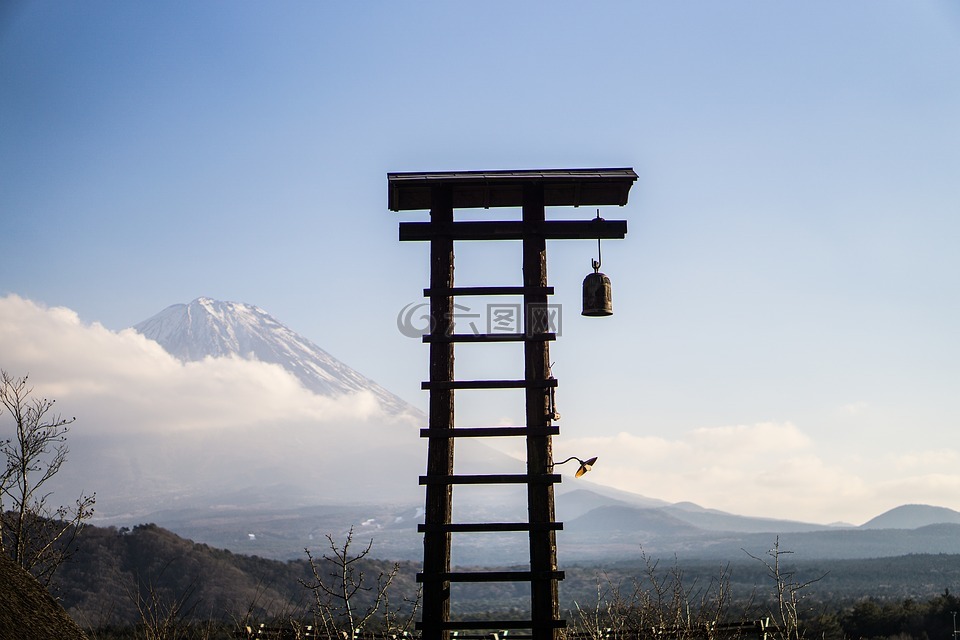 日本,富士山,景观