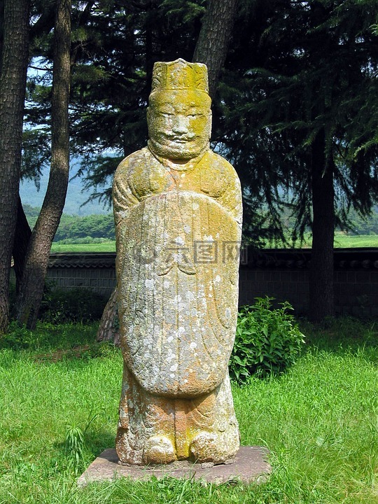 gwaereung,石头雕像,韩国
