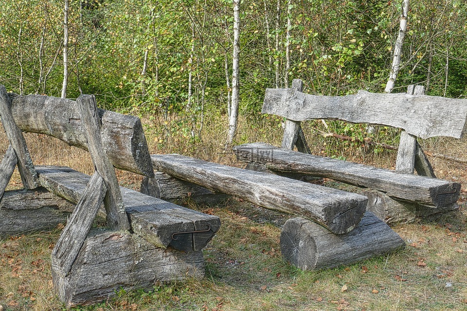 座位,长椅,木