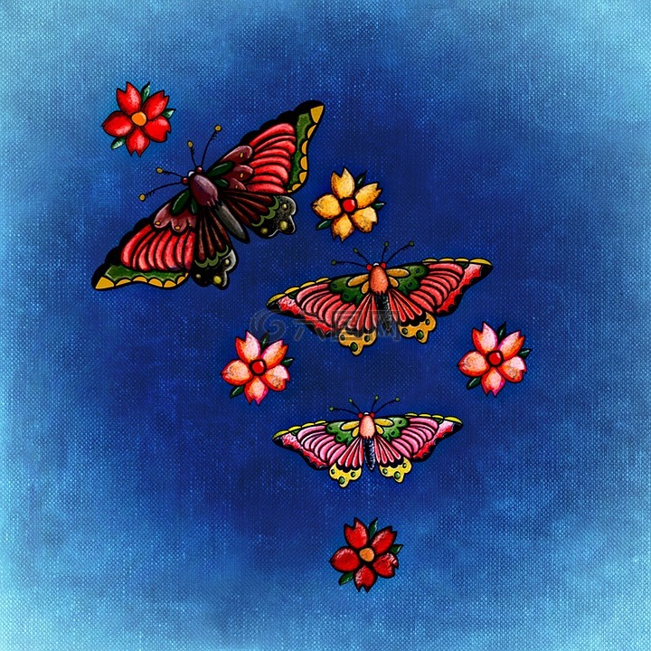 蝴蝶,春天,鲜花